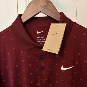 Nike Men's Burgundy Dri-FIT Polo